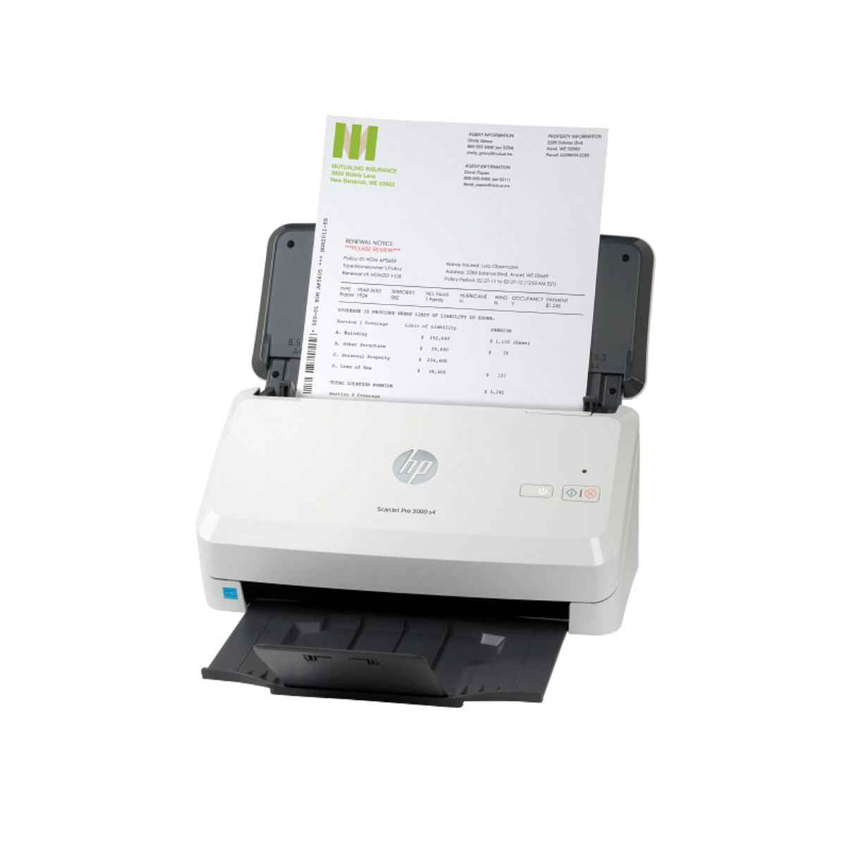 HP ScanJet Pro 3000 s4 Sheet-feed Scanner, Up to 40 ppm / 80 ipm, 50-Sheet ADF, Duplex Scanning, 600 dpi, USB 3.0 | 6FW07A