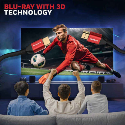 Honeywell High-Speed HDMI 2.1 Cable with Ethernet, 8k@60Hz, 4K@120Hz UHD Resolution, 1/2/3 Mtr(3.3ft), 48 GBPS High Speed, Compatible with All HDMI-Enabled Devices