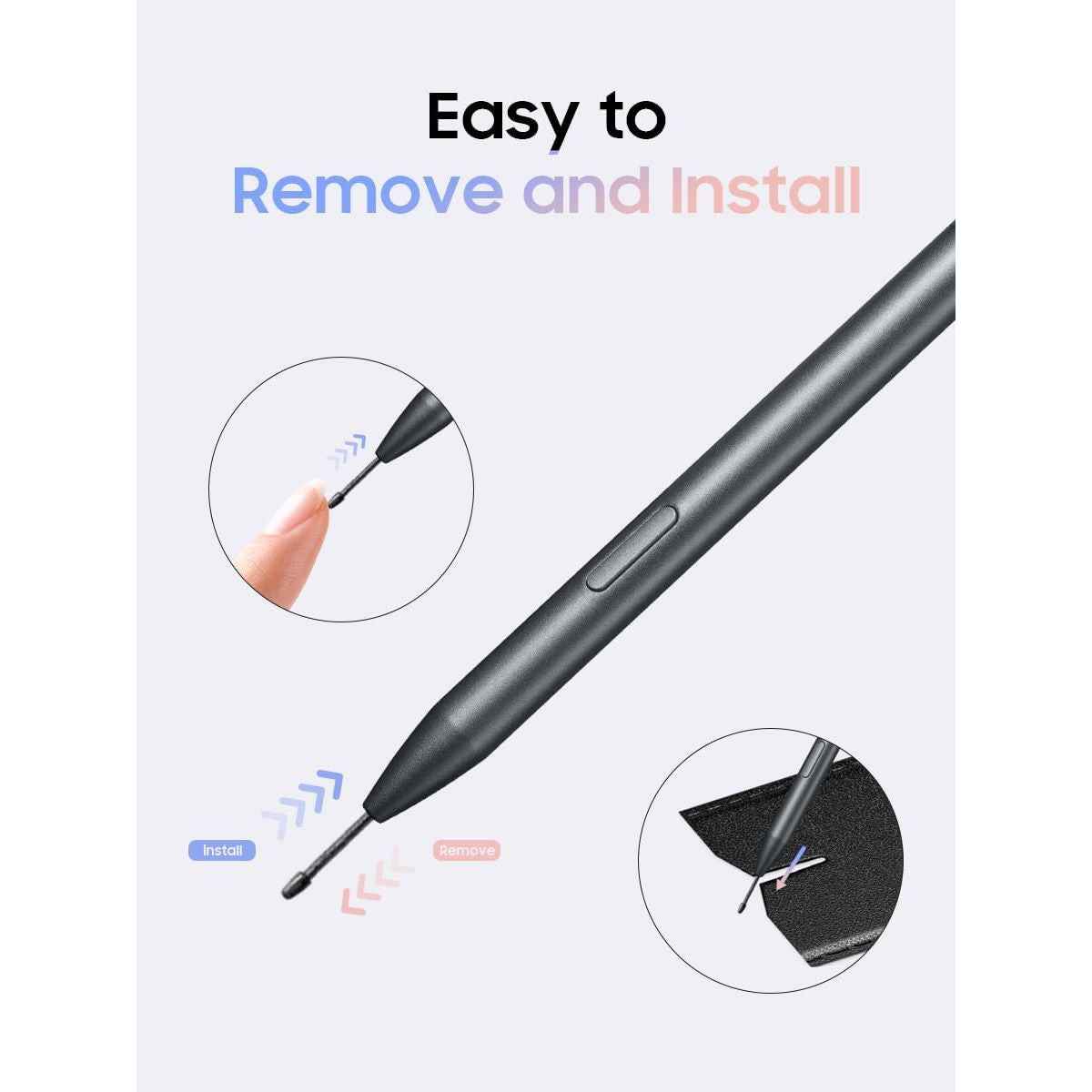 iFLYTEK AINOTE Air 2 Stylus Pen Replacement, 5-Pack, Black | XF-DX-W3TI