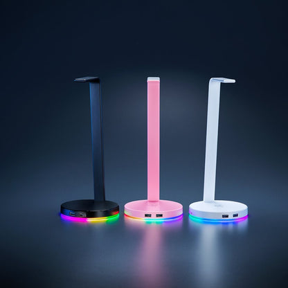 Razer Base Station V2 RC21-01510200-R3M1 Quarz Pink Chroma Headset Stand with USB 3.1 and 7.1 Surround Sound