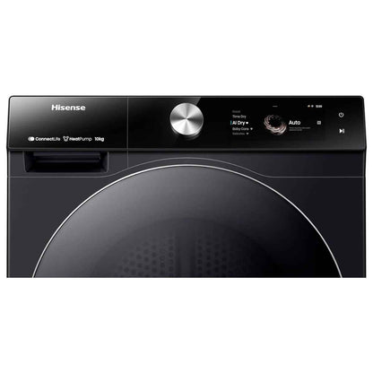 Hisense 7S Series  10kg Heat Pump Dryer – DH7S107BB, Smart Wi-Fi & AI Super Dry (Premium Black)