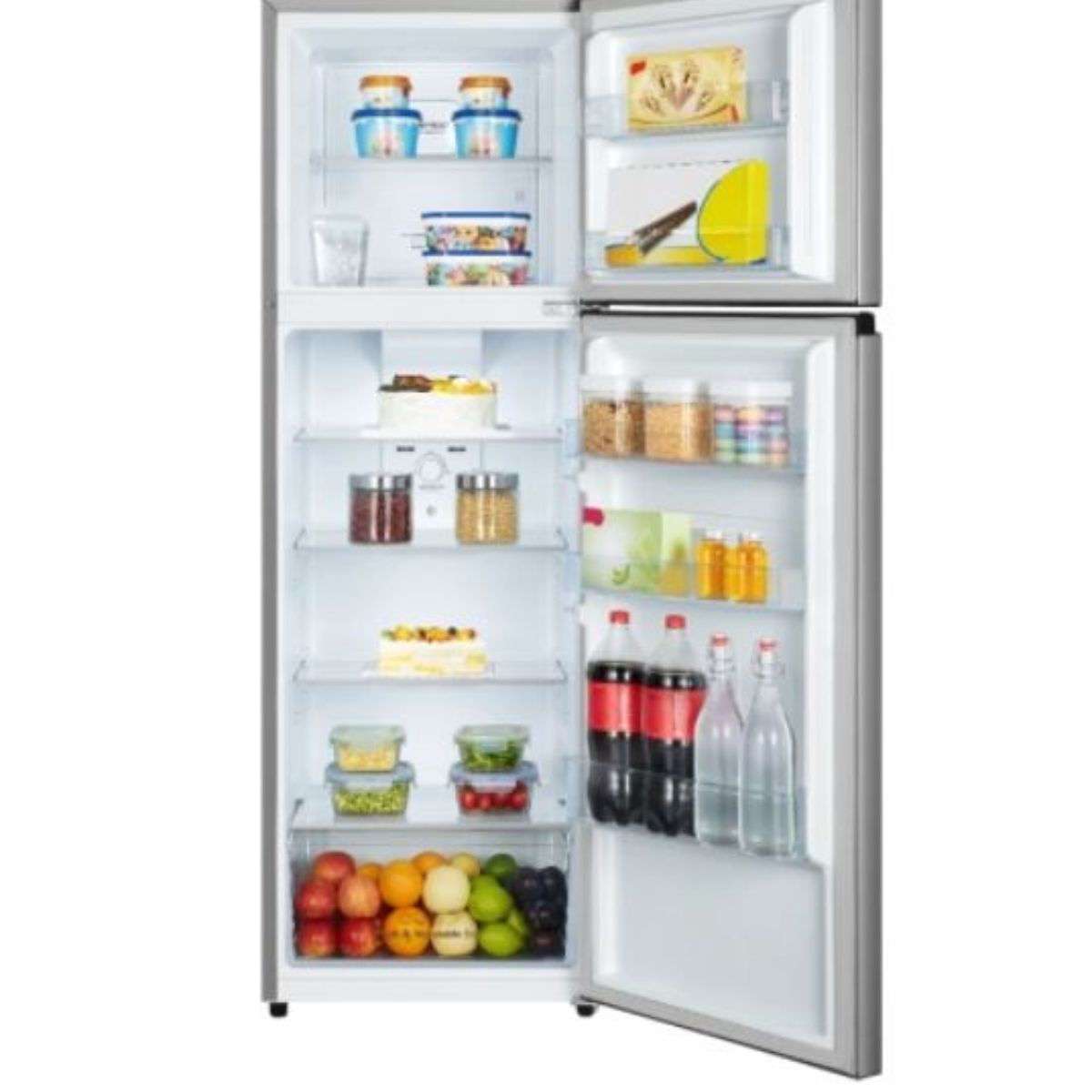Hisense RT3N328NAB Top Mount Refrigerator, 250L Capacity, Total No Frost, Multi Air Flow, Moisture Fresh Crisper, Reversible Door, Stainless Steel