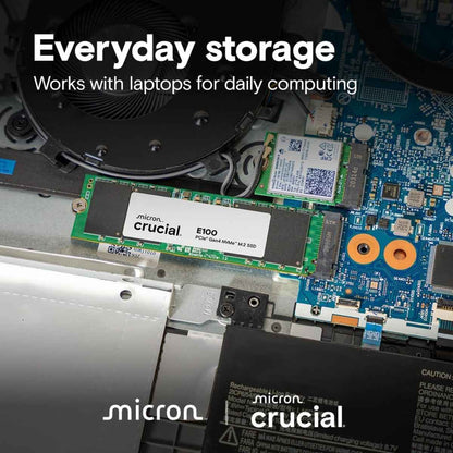 Crucial E100 SSD M.2 NVMe PCIe Gen4 Internal SSD, Up to 4,700MB/s, Laptop & Desktop Compatible