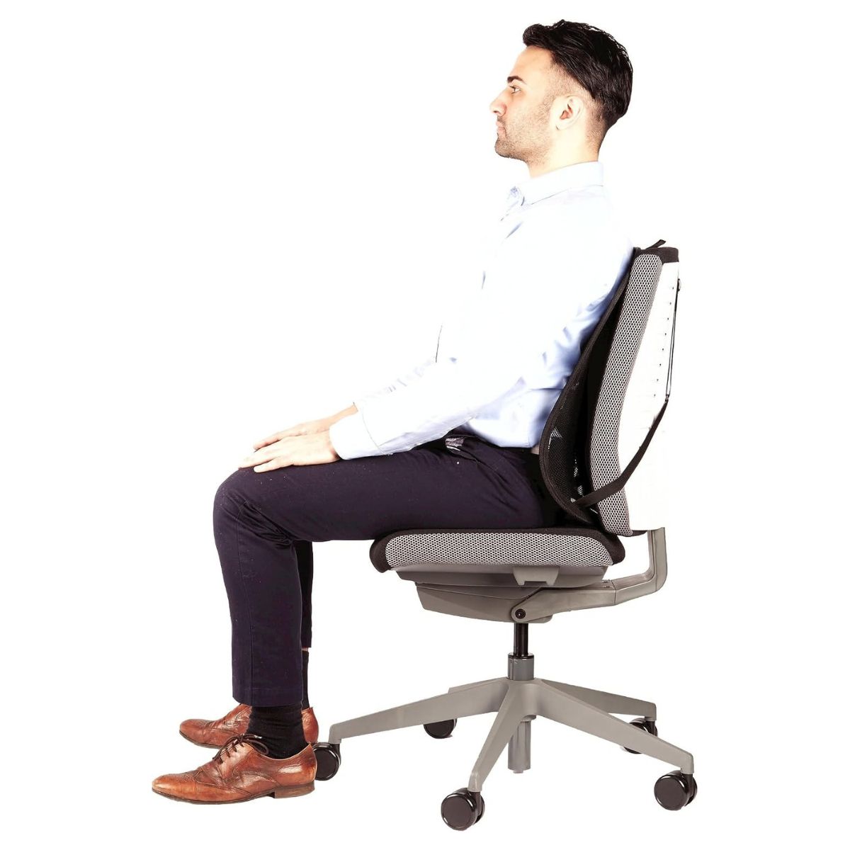Fellowes Office Suites Mesh Back Support | Full Back Coverage | Tri-Tensioning | Breathable Mesh | Black | 9191301