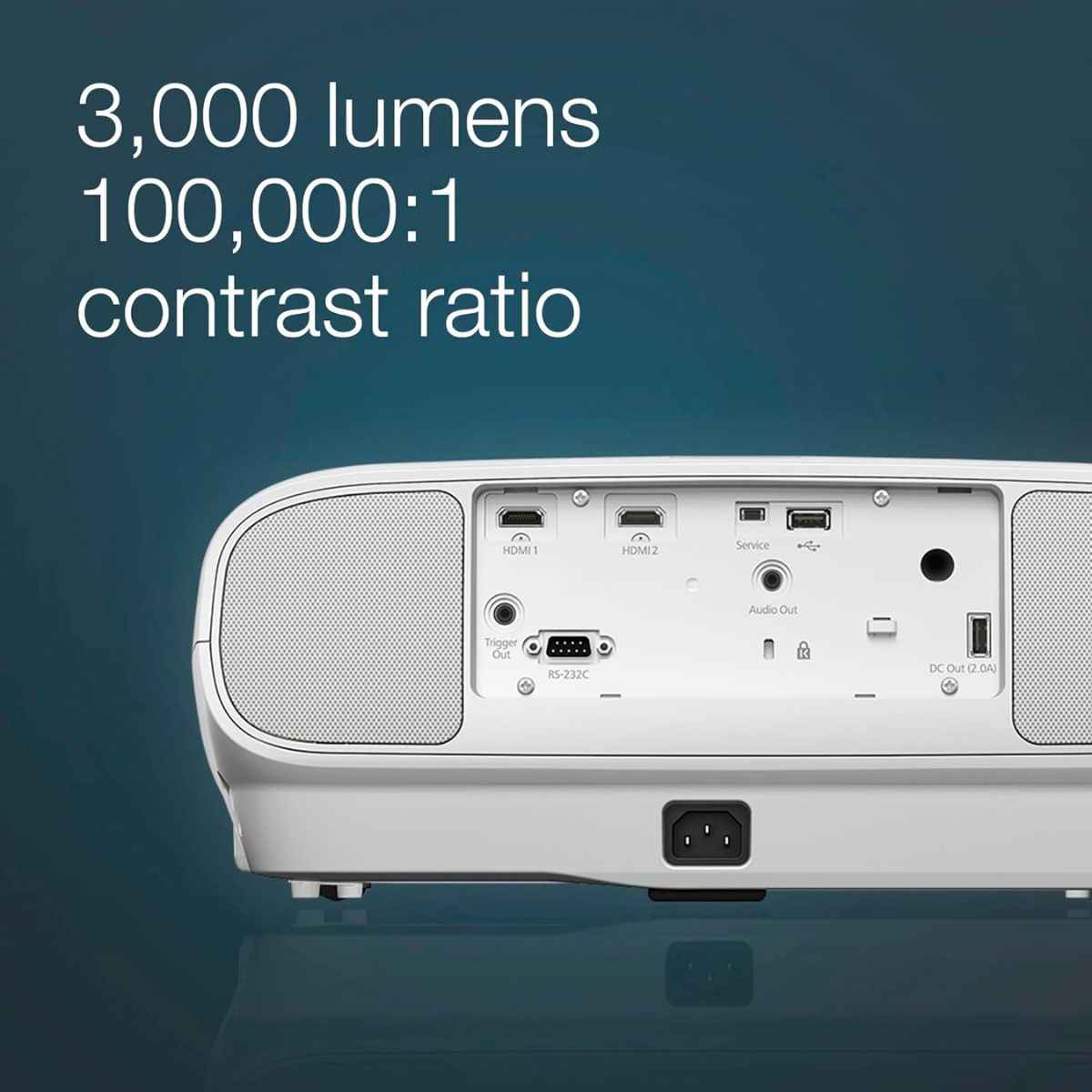 Epson EH-TW7100 3LCD 4K PRO-UHD Home Cinema & Gaming Projector – 3000 Lumens, BT Connect, Up to 500″ Display