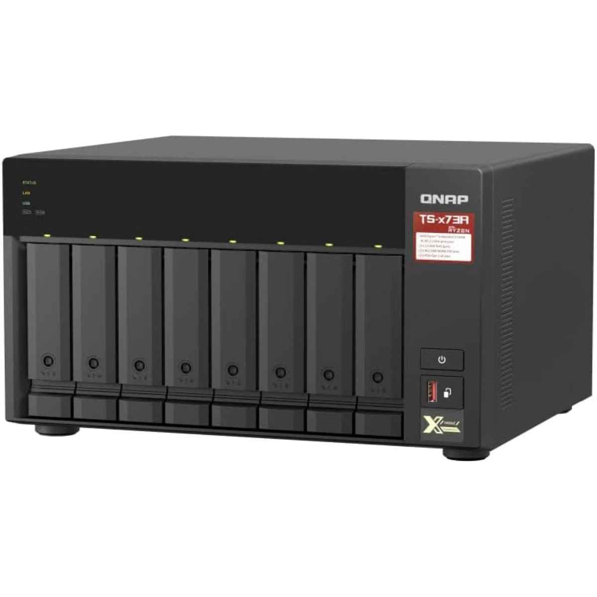 QNAP TS-873A-8G 8-Bay NAS – AMD Ryzen V1500B, 2.5GbE, NVMe, PCIe Expansion | 3 Years Warranty