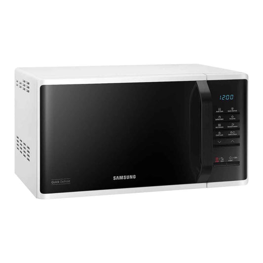 Samsung Solo Microwave Oven – 23L, 800W, with Quick Defrost, White | (MS23K3513AW)