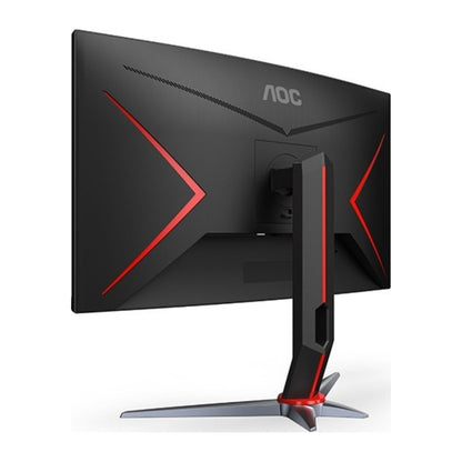 AOC C24G2 Curved Gaming Monitor, 23.6'' FHD VA Panel, 165Hz Refresh Rate, 1ms (MPRT) Response Time, 1500R Curvature, 16.7M Display Colors, Adaptive-Sync Technology, Flicker Free, Black | C24G2