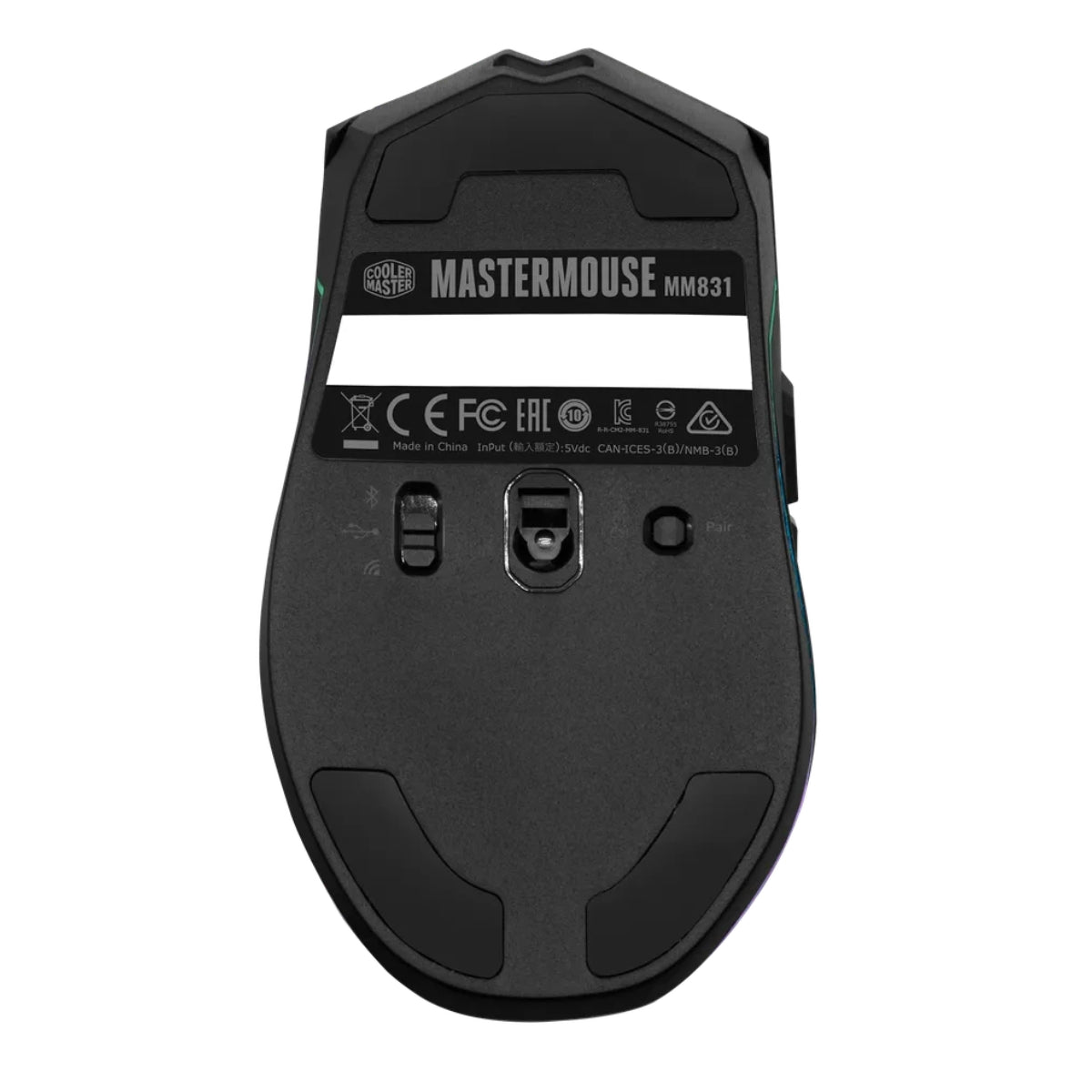 Cooler Master Gaming Mouse, OMRON Switch, PixArt PAW 3335 Mouse Sensor, Triple Connectivity, Customizable RGB Lighting, Gold-Plated Detachable Connector, 800mAh Battery, Black