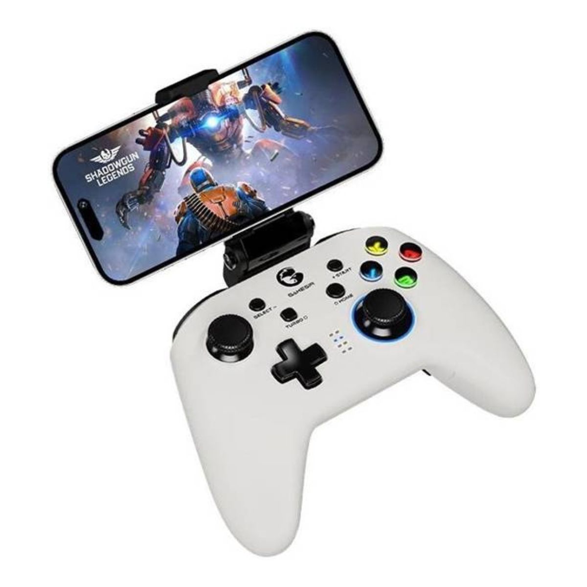 GameSir T4 Pro Wireless Game Controller Dual Shock, USB & Bluetooth, LED Backlight, Multi-Platform Gamepad (White) | T4PROW