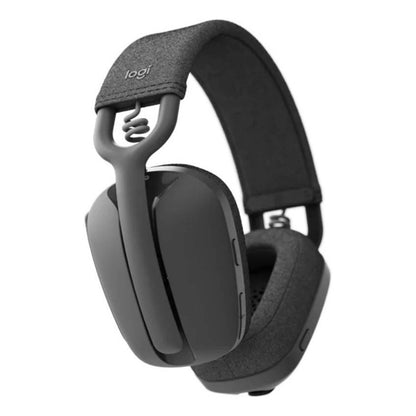 Logitech Zone Vibe 100 Wireless Headset | 40mm Drivers | Bluetooth | Up to 30m Range | Flip-to-Mute Mic | 20H Battery | USB-C | Black | 981-001213