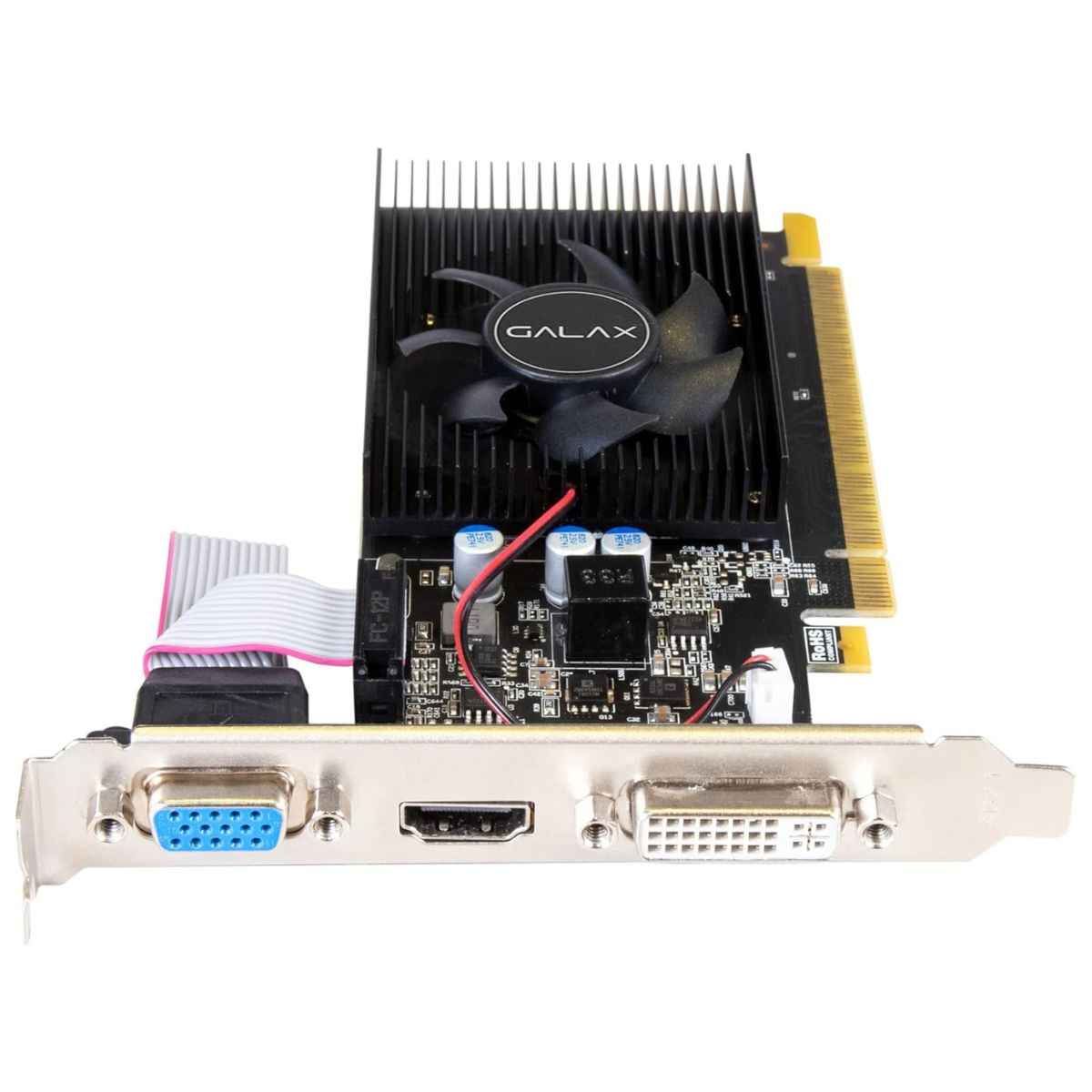 GALAX GeForce GT 730 Graphics Card, 4GB DDR3 128-bit Memory, 700 MHz Base Clock, 667MHz Memory Clock, 384 CUDA Cores, PCI-E 2.0 x8, DVI-I x1,HDMI x1,VGA x1 | 73GQF8HX00HD