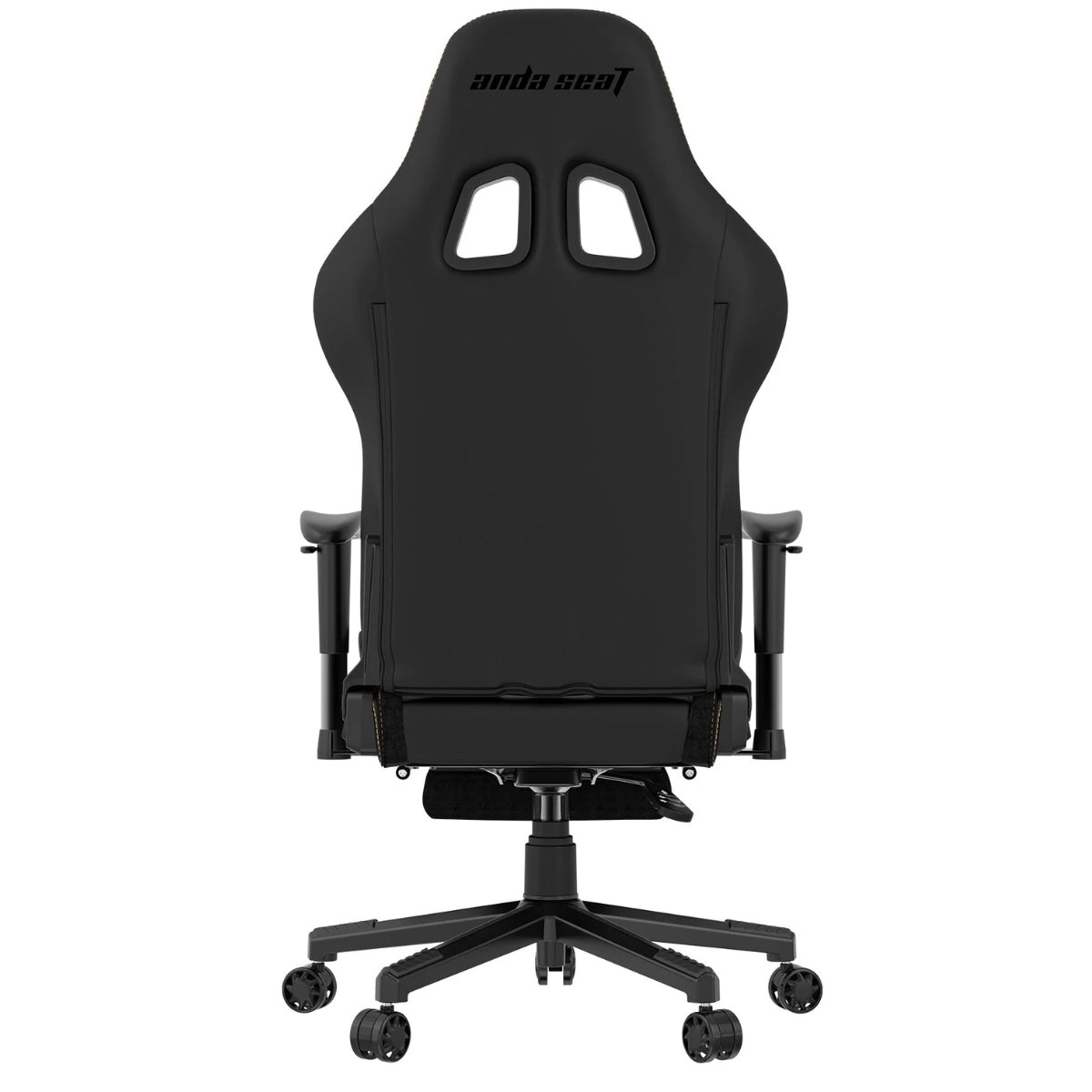 AndaSeat Jungle 2 Series Gaming Chair, Sturdy Retractable Footrest, Ergonomic Design, High-Quality PVC Leather, Lifetime Framework | Black