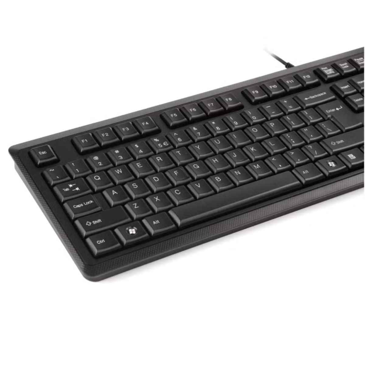 A4Tech KR-92 Wired Keyboard – Natural_A Layout, Drain Holes Design, FN Hotkeys (Black)