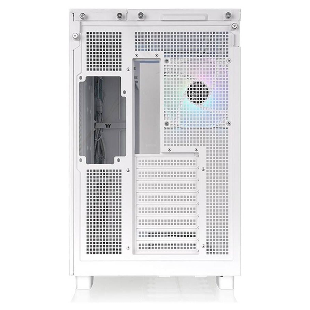 Thermaltake View 380 XL TG ARGB Mid Tower PC Case, 4x 120mm aRGB Lite Pre-Installed Fans, Up to 360mm Radiator & 10x Fan Support, USB Type-C x1, USB 3.0 x2, HD Audio, White | CA-11E-00M6WN-00