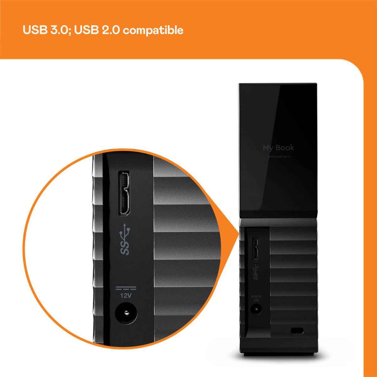 WD My Book Desktop External Hard Drive – Enterprise-Grade Storage Solution, USB 3.2 Backup Drive, Up to 26TB Capacity