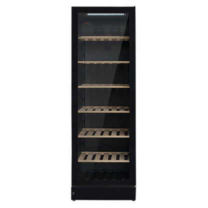 Vestfrost WFG 185, 197 Bottle Beverage/Wine Cooler, Upright Wine Cabinet, Black Glass Door, Wfg185Black