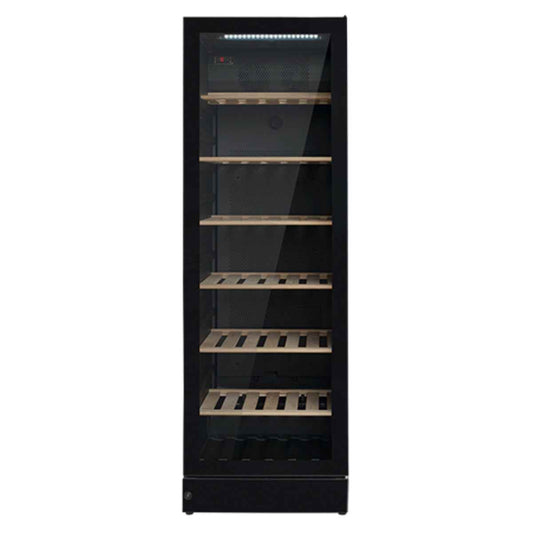 Vestfrost WFG 185, 197 Bottle Beverage/Wine Cooler, Upright Wine Cabinet, Black Glass Door, Wfg185Black