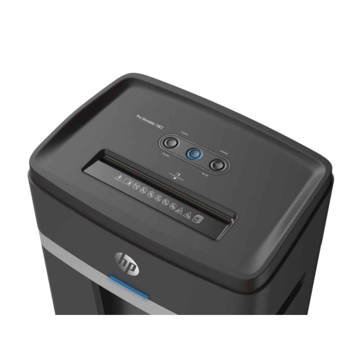 HP Pro Shredder 18CC Cross Cut Paper Shredder – 18 Sheets Capacity, P-4 Security Level, Credit Card Shredding, Auto Reverse, Large Waste Bin, Black