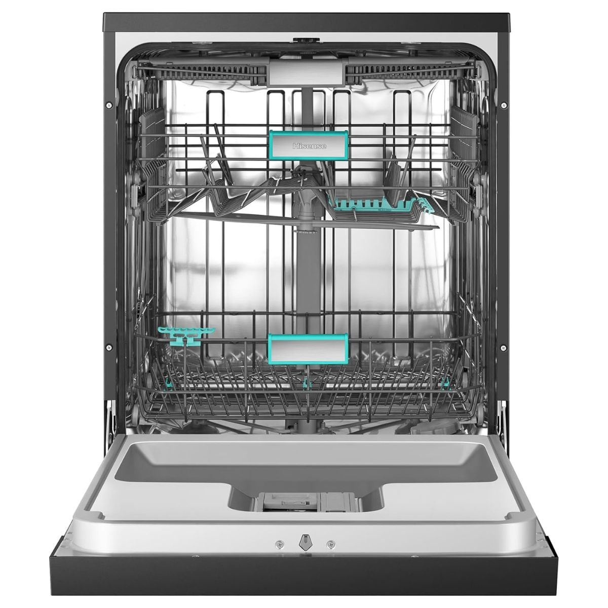 Hisense HS673C90BME Freestanding Dishwasher | 16 Place Settings | WiFi Connectivity | Smart Dry | Three-Level Wash | Inverter Technology | Premium Black