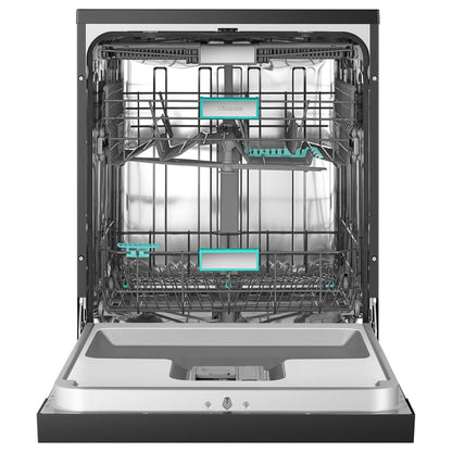 Hisense HS673C90BME Freestanding Dishwasher | 16 Place Settings | WiFi Connectivity | Smart Dry | Three-Level Wash | Inverter Technology | Premium Black