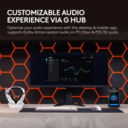 Logitech Astro A50 LIGHTSPEED Wireless Gaming Headset + Base Station (Gen 5) – PRO-G Graphene, Multi-Platform, Bluetooth, USB-C