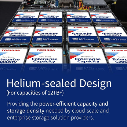 Toshiba MG10F Series Internal HDD, 22TB Capacity, 7200 RPM 3.5" SATA, Up to 271 MB/s Transfer Speed, SATA III 6 Mb/s Interface, 512MB Cache, CMR Construction | MG10AFA22TE