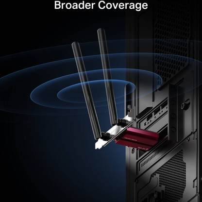 MERCUSYS MA37BE BE6500 Wi-Fi 7 PCIe Adapter | Tri-Band 6.5 Gbps | Bluetooth 5.4 | 2 Antennas | WPA3 | Windows 11