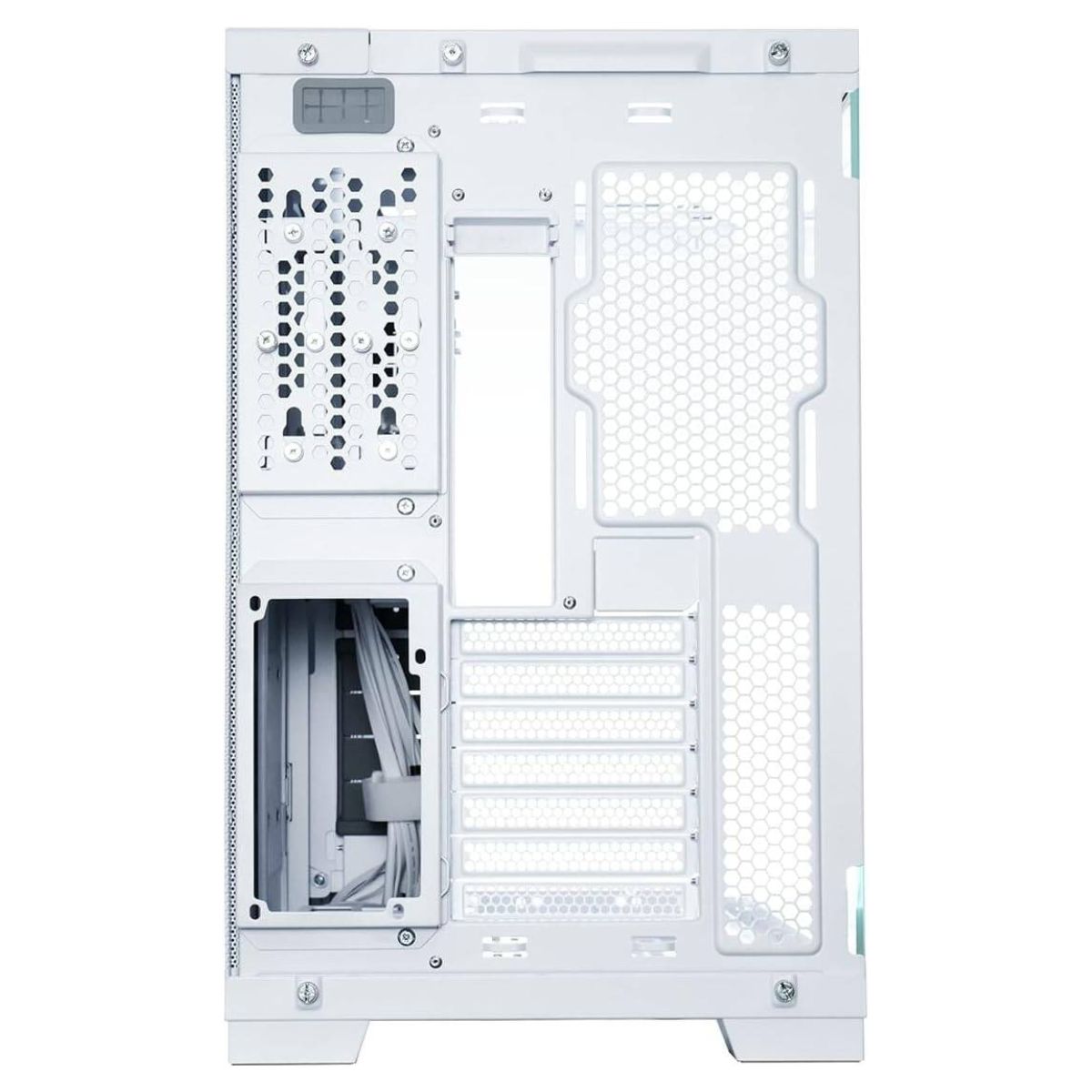 Lian Li O11D EVO RGB E-ATX Dual Chamber Gaming Case, ARGB Lighting, 420mm Radiator Support, Tempered Glass, White | G99.O11DERGBW.00