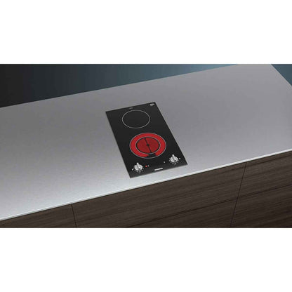 Siemens ET375CFA1M Domino Electric Hob – 30cm Built-In, Black Glass, Compact Design