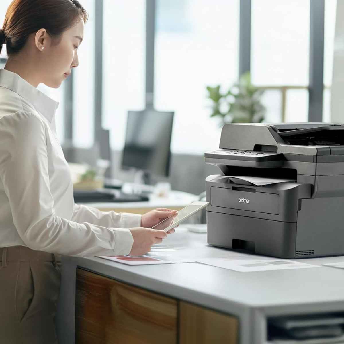 Brother DCP-L2640DW Compact Mono Laser Multi-Function Printer, Print, Scan, Copy, Up to 34/36 ppm (A4/LTR) Print Speed, 1200 x 1200 dpi Resolution, 2 Lines LCD Display, Black | DCP-L2640DW