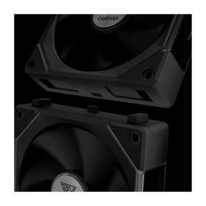 GAMDIAS AEOLUS P2-1201 ARGB PWM Cooling Fan | 120mm | 74.97 CFM Airflow | 1000–2400 RPM | 3.1 mmH₂O Air Pressure | USB Control | Black