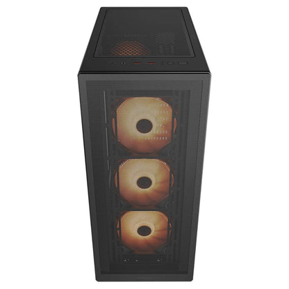 Cougar MX220 RGB Mid Tower Computer Case, 4x 120mm ARGB Fans, 360mm Radiator Support, Ultraslim Mesh Front Panel, Black | 382AC80.0001