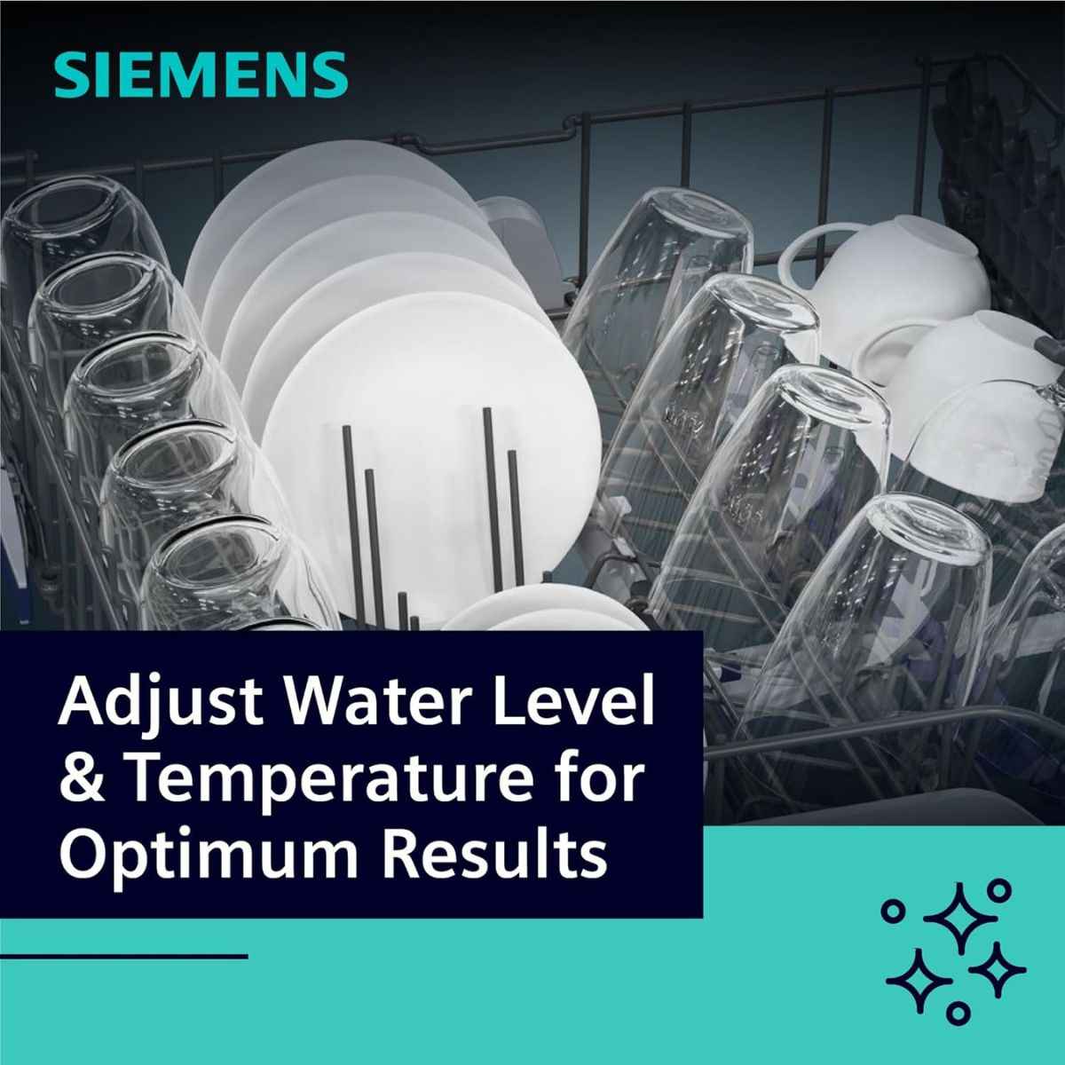 Siemens iQ500 60cm Home Connect Freestanding Dishwasher – Silver Inox, 14 Place Settings, 7 Wash Programs