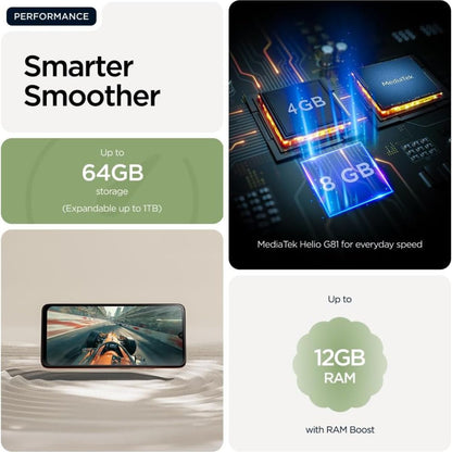 Motorola Moto G06 Dual SIM Smartphone, 4GB RAM, 64GB / 128GB / 256GB Storage, 6.88" HD+ 120Hz Display, MediaTek Helio G81 Extreme, 50MP AI Camera, Android 15, UAE Version
