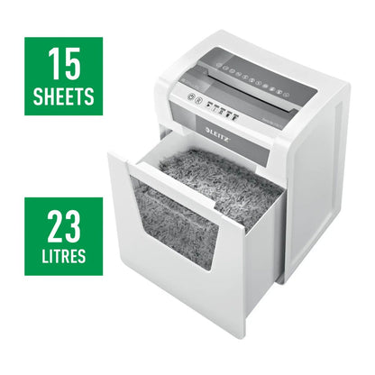 Leitz IQ Office Cross Cut Paper Shredder P4- 15 SHEETS CROSS CUT SHREDDER – P4 (8003)
