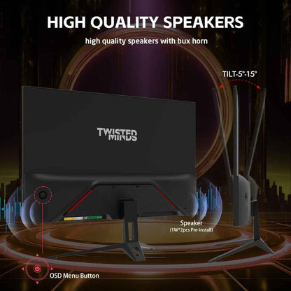 Twisted Minds ECO SERIES 27" Gaming Monitor – FHD IPS, 120Hz, 1ms, HDMI 2.1 &  DP 1.4 | TM27FHD120IPS
