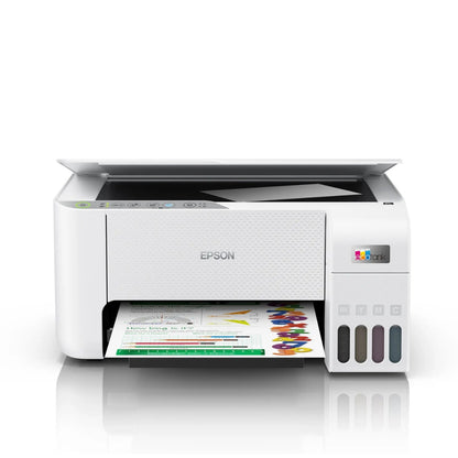 Epson EcoTank L3256 A4 Wi-Fi AIO Ink Tank Printer, Borderless Printing Up to 4R, Spill Free Error Free Refilling, 5760x1440 dpi Res, 33.0ppm/15.0ppm Print Speed, White | C11CJ67421