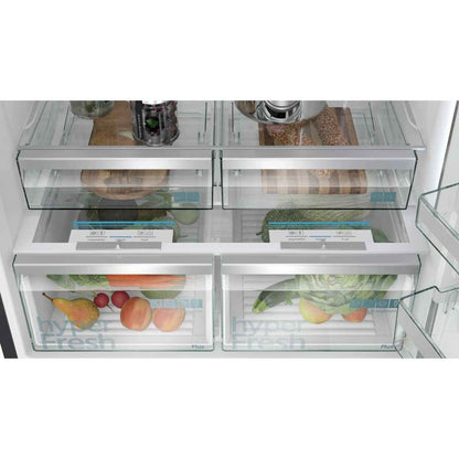 Siemens iQ700 682 L Bottom Freezer Refrigerator – Dark Inox Anti-Fingerprint