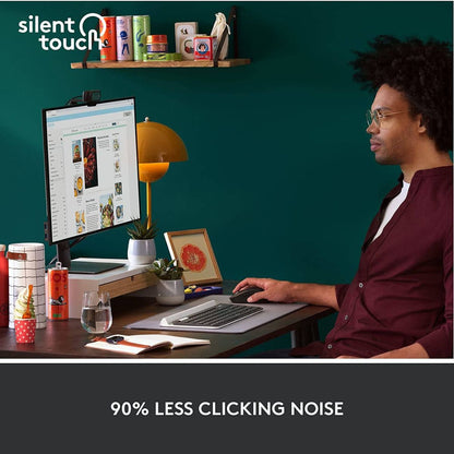 Logitech Signature M650 Wireless Mouse | Small to Medium Hands | Silent Clicks | 5 Buttons | Bluetooth | Multi-Device | 400 DPI | 10m Range | Graphite Black | 910-006253 / 910-006275