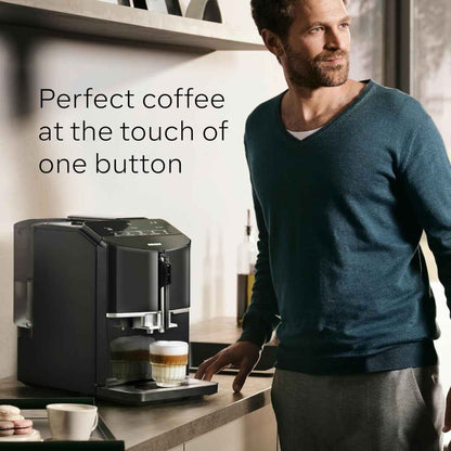 Siemens EQ300 TF301G19 Bean-to-Cup Coffee Machine – Piano Black
