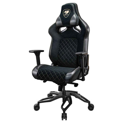 Cougar Titan Pro V2 Gold F Gaming Chair – LiftBack Support, Velvet Upholstery, 4D Armrests