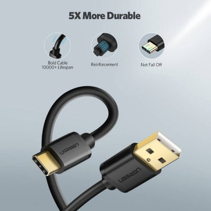 UGREEN 20882 USB 3.0 Type-A Male to USB Type-C Male Cable | 1m | 5Gbps | Up to 3A | Black