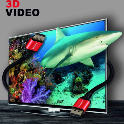 Honeywell Display Port To Display Port 2.0 Cable, 40 GBPS, Supports UHD Resolution, Male to Male, Compatible with TV, Laptop, Projector, Monitor, etc- 2m | HC000018/HDM/DP/2.0