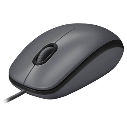 Logitech M100 Wired USB Mouse | Smooth Cursor Control | Plug & Play | No Software Setup |  Black, White | 910-005003,  910-001603 / 910-006764