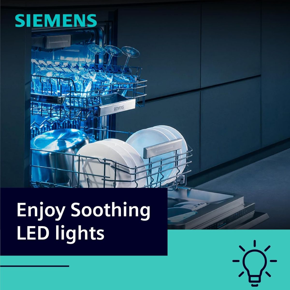 Siemens iQ700 60cm Home Connect Dishwasher – 14 Place Settings, Zeolite Function, Made in Germany, Silver (SN27ZI86DM)