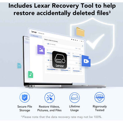 Lexar SL300 Portable SSD – 2TB, Up to 1050MB/s, USB-C High-Speed External Storage | Black