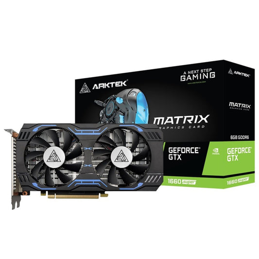 Arktek GeForce GTX 1660 SUPER Dual Fan 6GB GDDR6 - 1530, 1785MHz, 14Gbps, 192-bit, HDMI, DVI, DP–Mid-Range GPU for 1080p Gaming UAE