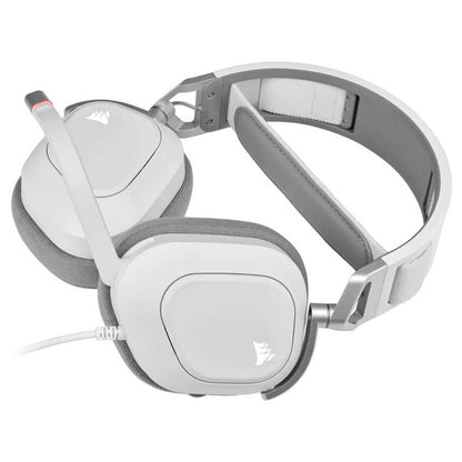 Corsair HS80 RGB USB Wired Gaming Headset | Dolby Audio 7.1 Surround Sound | 50mm Neodymium Drivers | RGB Lighting | Omni-Directional Microphone | White | CA-9011238-NA