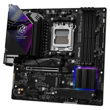 ASRock B850M Riptide WiFi AM5 ATX Motherboard, AMD B850 Chipset, 4x DDR5 DIMM Slots, 256GB Max Memory, 1x PCIe 5.0 x16 Slot, 3x M.2 Slots, Black | 90-MXBS30-A0UAYZ